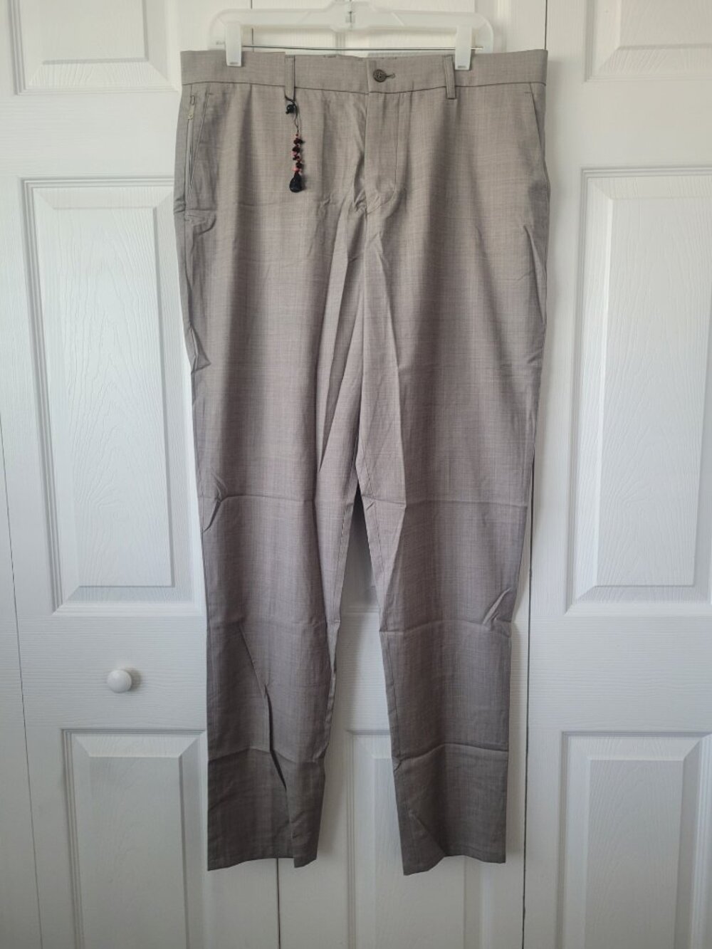 NWT MARCO PESCAROLO Men's Wool Smooth Dress Pants Grey/Tan Size 40US/ 54IT